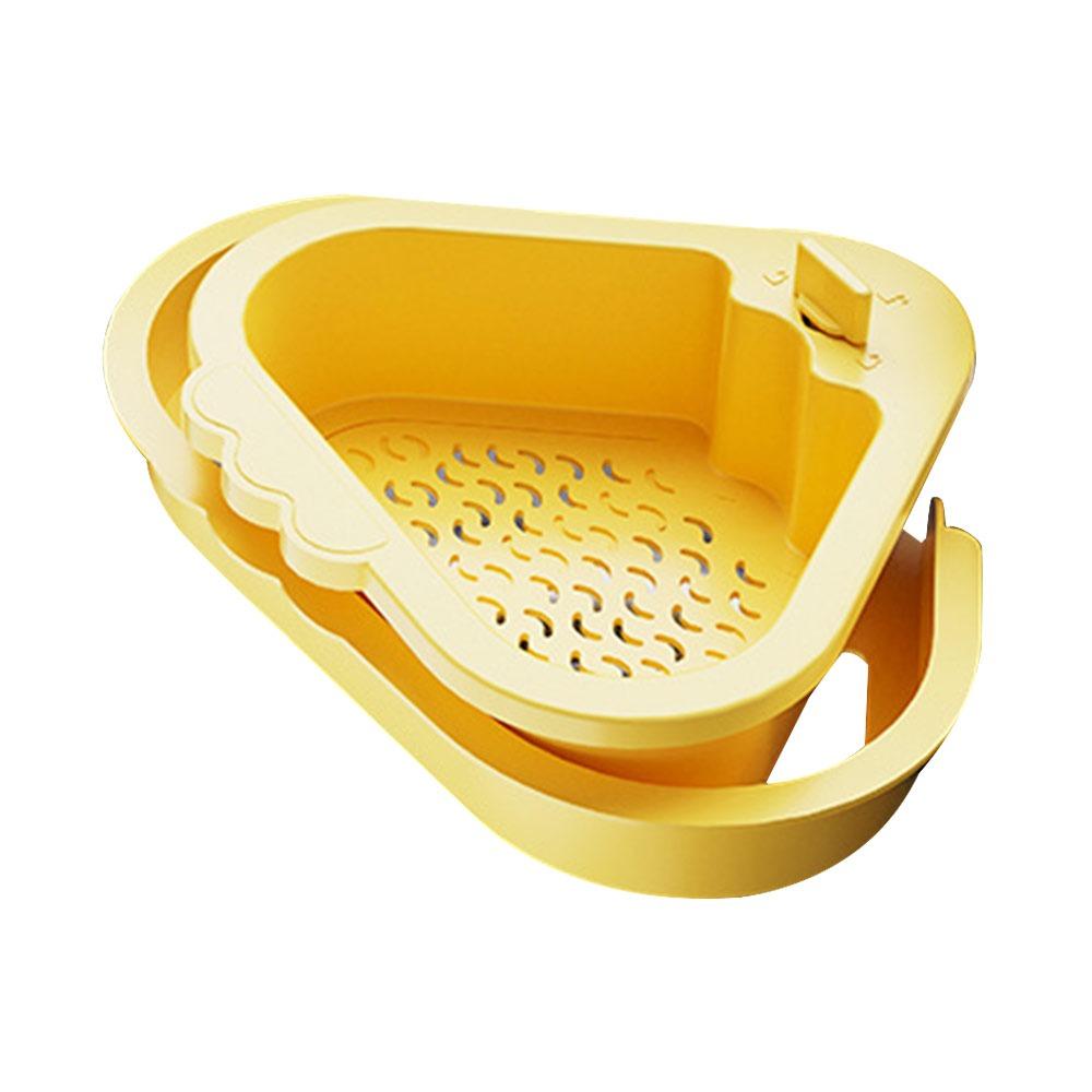 

Cartoon Kitchen Drainage Basket Portable Vegetable Washer Creative Drainer жёлтый