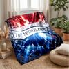Coperta in Flanella Stampata Calda e Skin-Friendly Decorativa per Divano Letto Uso Quotidiano