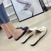 Fashion 2024 Summer Shoes Flat Slides Woman Solid Leather Mules Cover Toe Babouche Flip Flops Ladies Belt Buckle Slippers Female Sandals