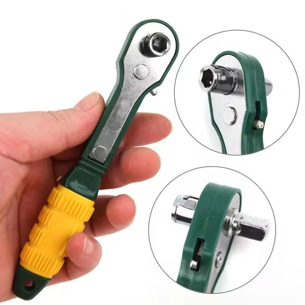 Mini 1/4 Head Screwdriver Pole 6.35mm Inner Hexagon Ratchet Socket Wrench with Dual-head Home Tool Accessory