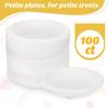 Bokon 100 Count 4 Inch Small Paper Plates Heavy Duty Round Paper Starch Disposable Plates Mini Party Plates Bulk for Dessert, Cake, Appetizer, Dinner
