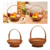Handwoven Basket Picnic Basket Practical Large Capacity Multipurpose Round