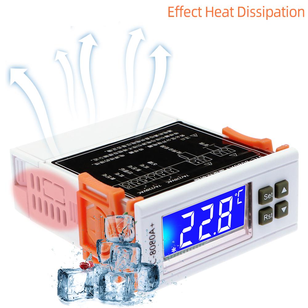 STC-8080A+ Digital Thermostat Temperature Controller Refrigerator Refrigeration Automatic Defrost Timer Intelligent Single Probe
