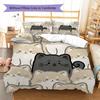Shiba Inu Pattern Bedding Quilt Set Quilt Cover Pillowcase Home Decoration Birthday Gift (1 * duvet cover + 2 * pillowcase, without core)
