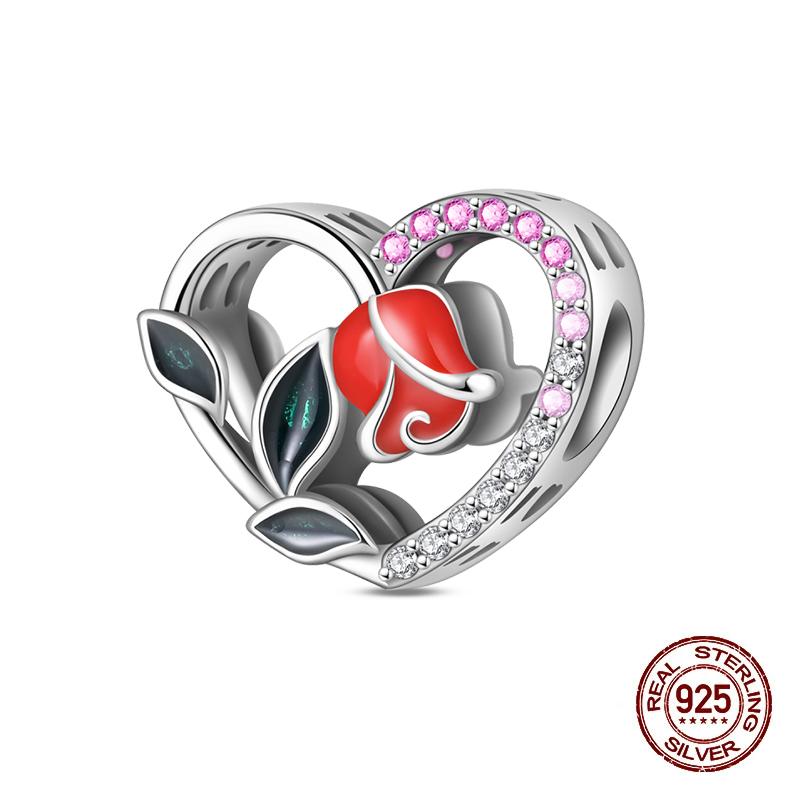 Neue Kupfer Romantische Liebesbrief Hochzeit Ringe Charms Perlen Passend für 3mm Original Armband DIY Schmuck Verlobungsgeschenke