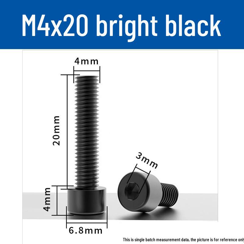 Šroub s vnitřním šestihranem M4 z eloxované hliníkové slitiny s válcovou zápustnou hlavou, antikorozní, barevná povrchová úprava.