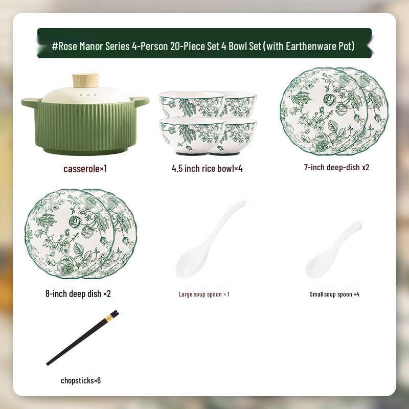 Mod Ranker Rose Manor Enamel Kitchenware Set