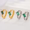 Zircon Green Diamond Earrings, Earrings, Fashionable Commuter Niche High-end Sense