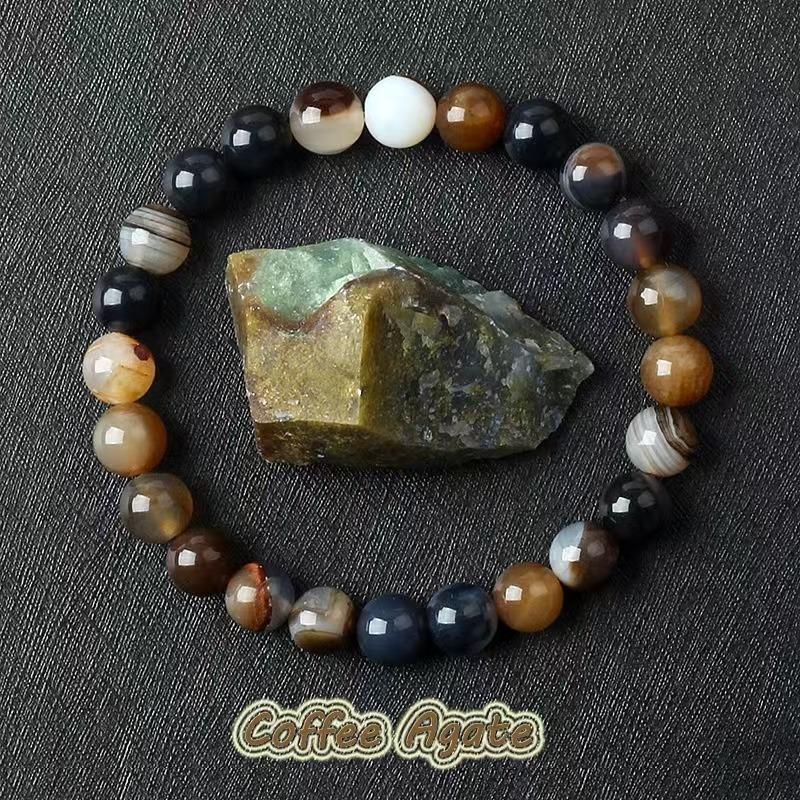 Amethyst Sunstone Lapis Lazuli Tiger Eye Handmade Agate Crystal Green Dongling Bracelet