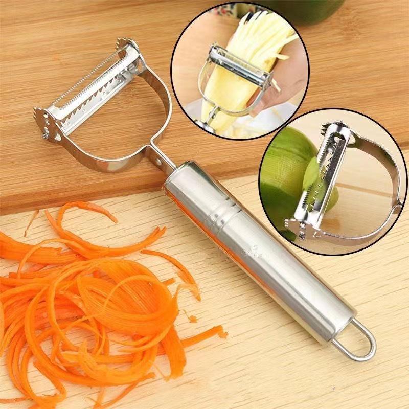 Stainless Steel Multifunctional Fruit, Vegetable, and Potato Peeler & Grater