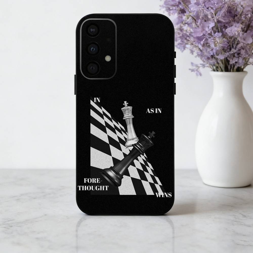 Cool C-Chess A-Art Phone Case For Samsung Galaxy A73,A72,A71,A70,A53,A52,A51,Soft Silicone Black Cover