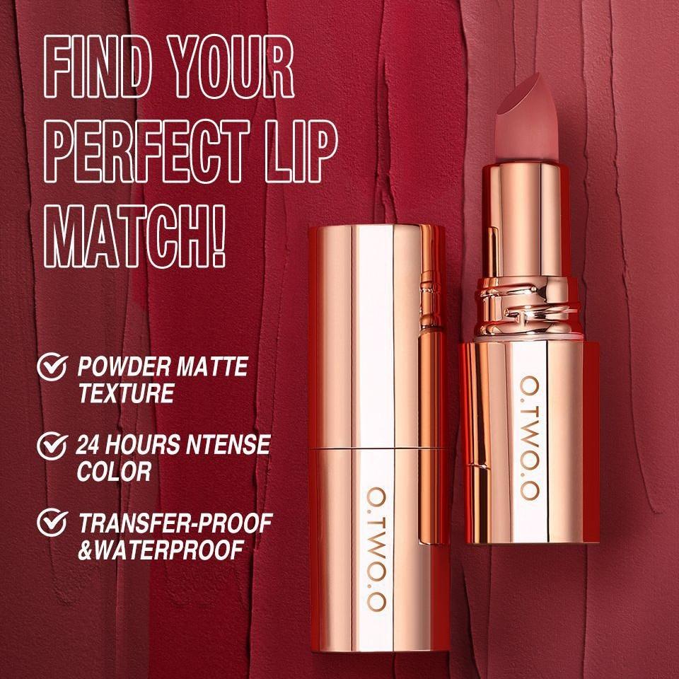 O.TWO.O Rossetto Opaco Colore Bloccante Bacio Nebbioso – Rossetto Opaco Vellutato a Nebbia Leggera Lunga Tenuta