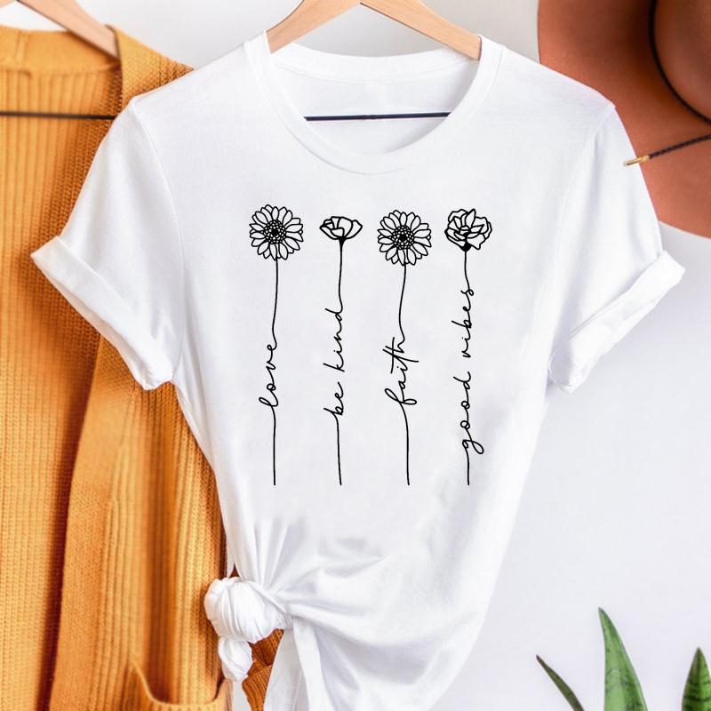 Purple Romance Dandelion Printed T-Shirts Women T Shirt Summer Graphic Tee Shirt Harajuku Top T Shirts For Women Loose Base
