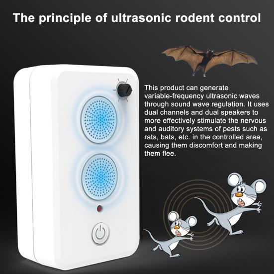 Ultrasonic Bat Repellent Device Rechargeable Adjustable Bat Deterrent System Mouse