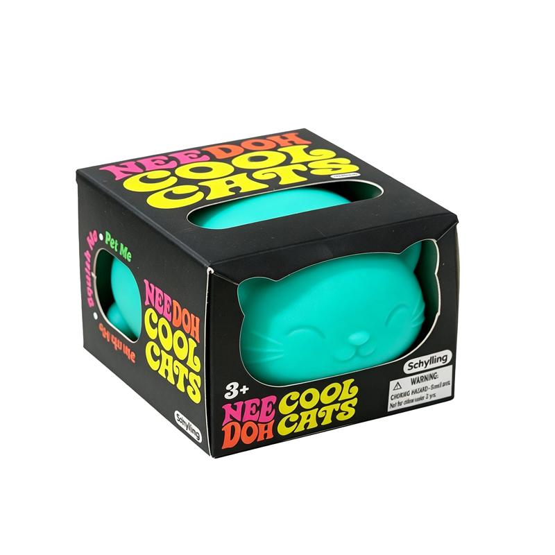 Needoh Cool Cats Funky Pup Squeeze Toy Soft Flour Filled Quick Rebound Animal-shaped Decompress Fingertip Calming Fidget Toy