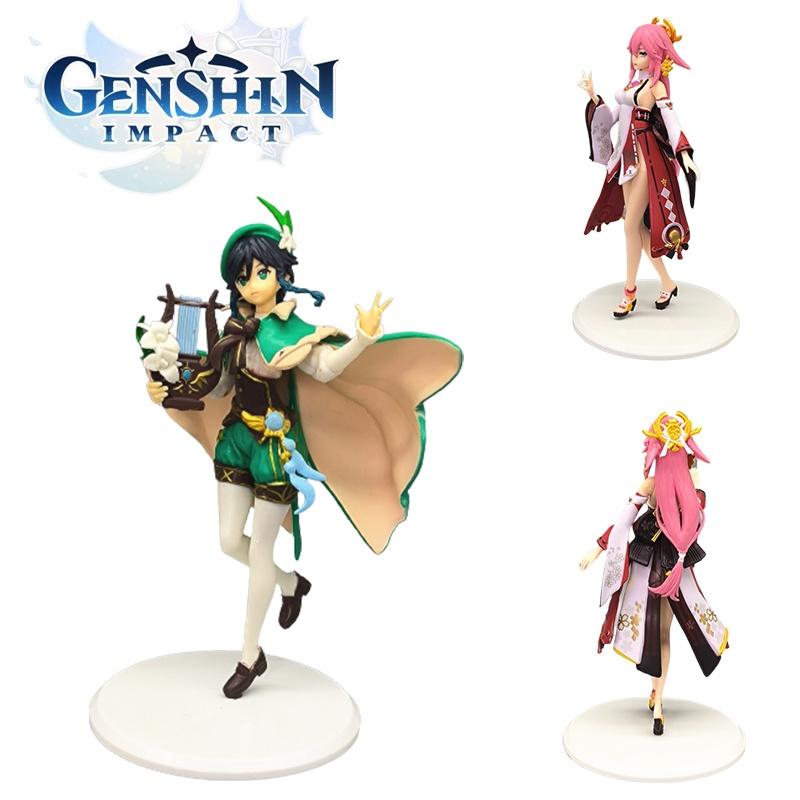 Original Genshin Impact Figures Wendy And Bailie 19cm And 18cm 153g And 190g