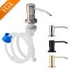 VGX Iiquid Soap Dispenser With Extension Tube Kit and Bottle 304 Stainless Steel Pump Head For Kitchen Sink Bathroom Accessories