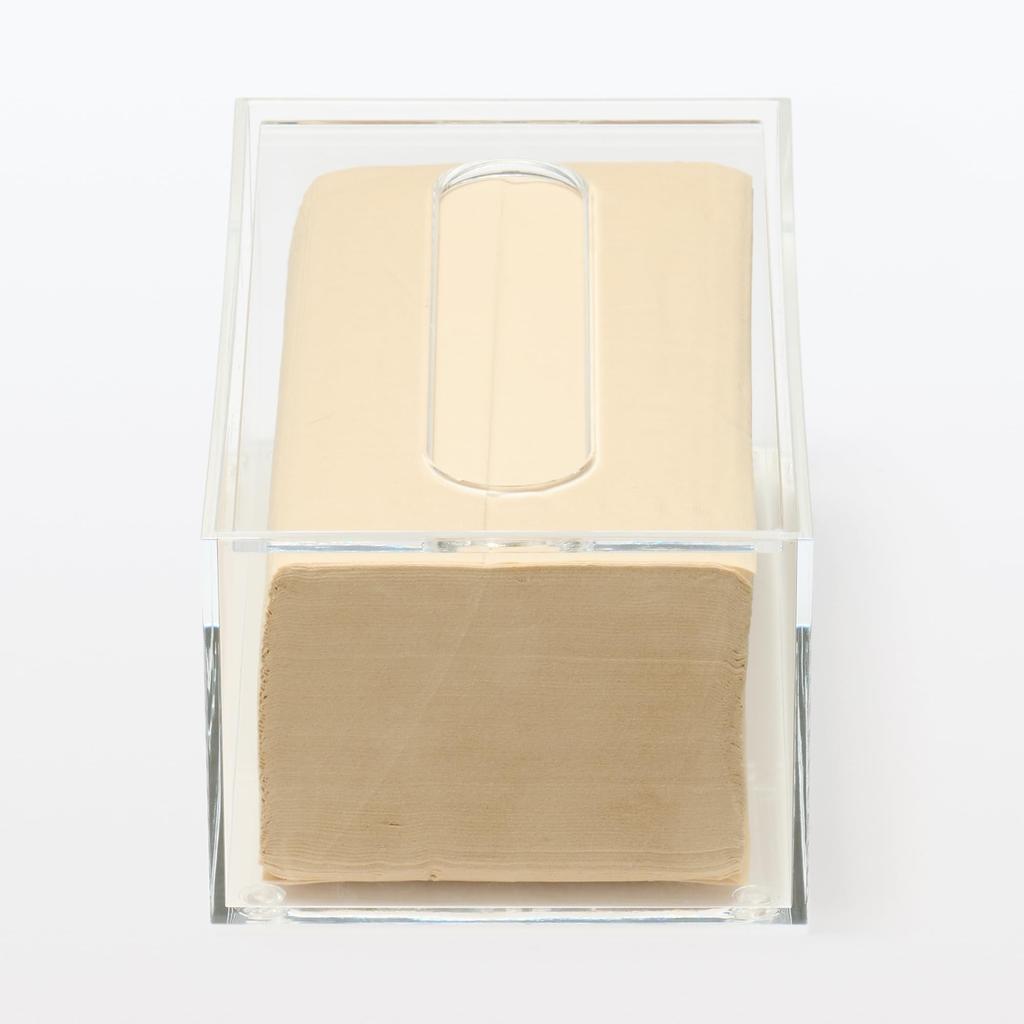MUJI Acrylic Tissue Box for Soft Pack Clothing Storage Box Tissues, MAC69A3A, Case,