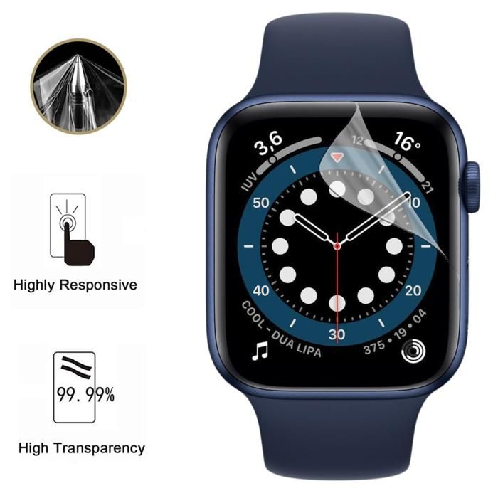 Protection écran pour Watch Serie 6 - 44mm [Pack 6] Film Plastique Protecteur Résistant Ultra Mince Phonillico