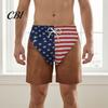 Patriottische Shorts Grappige Mannen Shorts, Amerikaanse Sterren en Strepen Zwembroek, Snel Droog Trekkoord Taille Board voor Zomer Strand