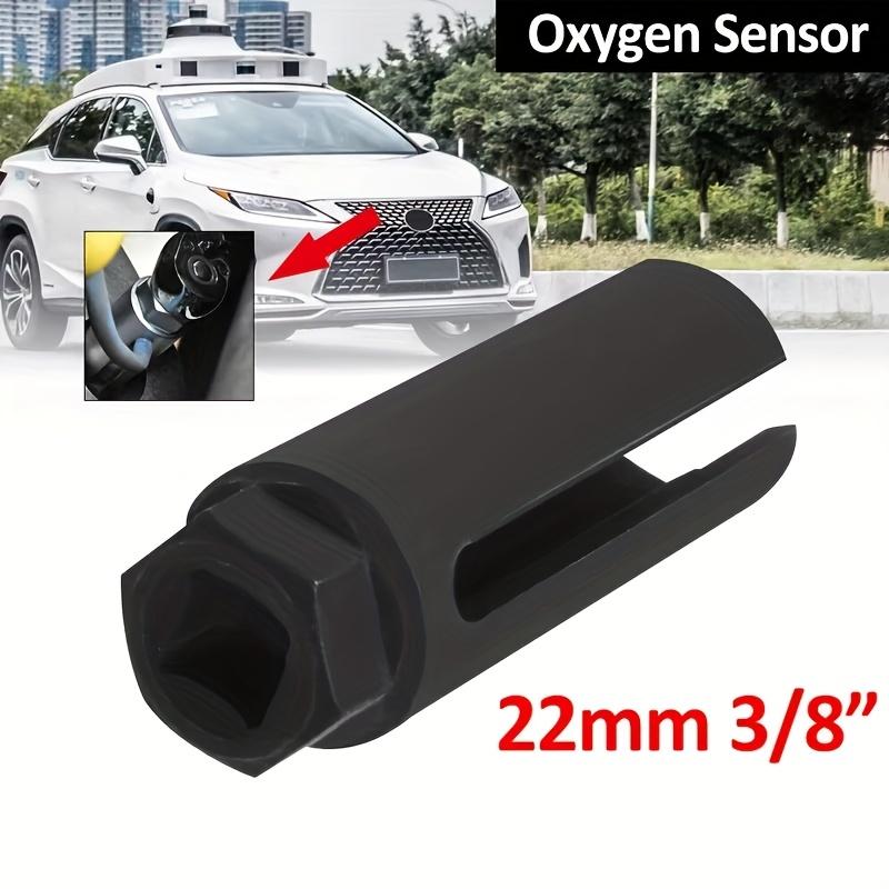 Black Narrow Mouth Oxygen Sensor Sleeve European-Style Cxygen Sensing Socket Wrench, Durable Steel, Ideal for Car Maintenance & Repair Tool