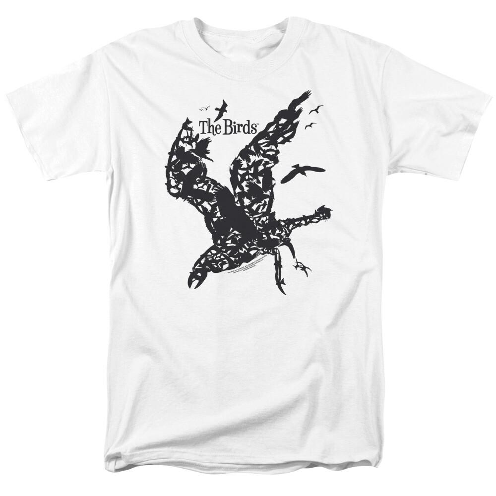 The Birds Title T-shirt Mens Licensed Classic Movie Tee Orson Welles White XL