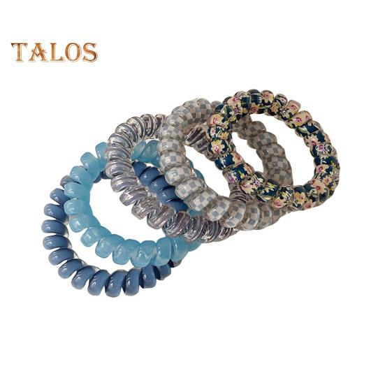 5Pcs Small Spiral Hair Coils High Elastic Ponytail Holder Women Adjustable Phone Cord Hair Ties Versatile Scrunchie Hair Accessories