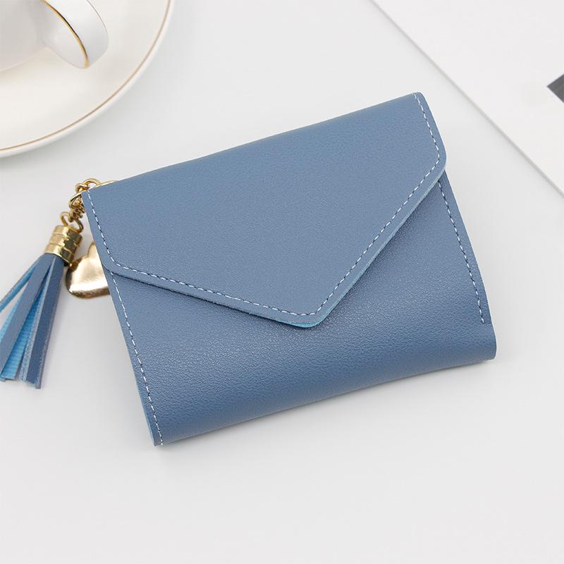 Trendy Women's Short Tassel Clutch with Card Holder & Coin Purse