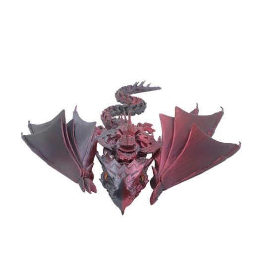 3D Printed Winged Dragon Figurine Movable Joints Flying Dragon Figure Articulated Dragon Model Fidget Toy Desktop Decoration Ornament