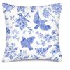 Home Decor Blue Floral & Bird Pattern Pillow Covers Pattern Cushion Cover Suitable For Sofa Bedroom Car Pillow Cover