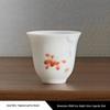Gold Thread Porcelain Gongfu Tea Cup - Traditional White Ceramic for Home Use