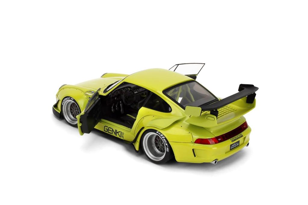 Kyosho Jada Toys PINK SLIPS Series Scale Porsche RWB GENKI Yellow Finished Model JADA36472 1/18