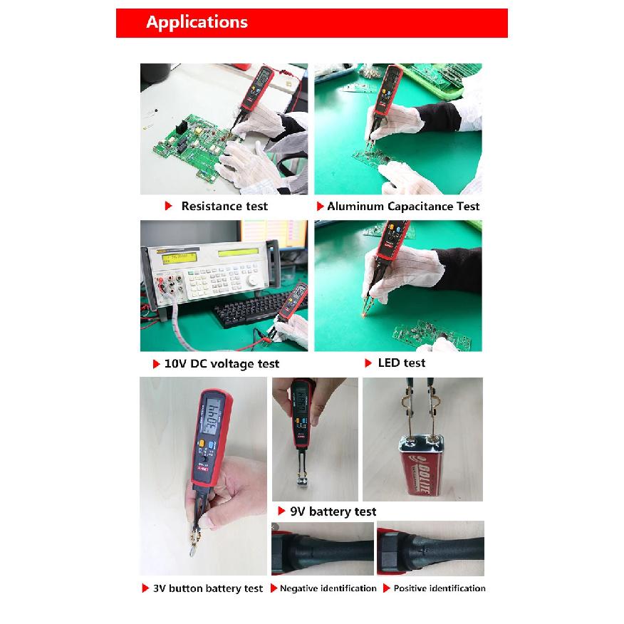 UNI-T SMD Multimeter UT116A UT116C Auto Range Micro Tweezers for Electronic Components LED Digital Tweezers Smart SMD Tester
