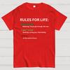 Rules For Life Unisex 100% Cotton Summer Casual Cool Loose T-Shirt