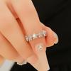 High Quality And Fashionable Copper Star Women'S Ring, Sparkling Zircon Star Opening Ring, Girls' Holiday Jewelry Gift