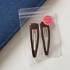 2 packs fashion temperament leopard print dripping oil water drop BB clip bangs clip new cute girl oval hairpin edge clip