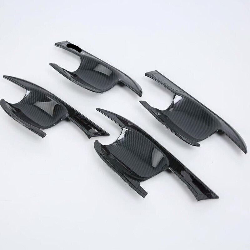Carbon Fiber Door Handle Bowl Cover Trim For Mitsubishi Eclipse Cross 2018-2022