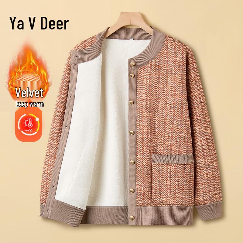 

Yalu Women s Fleece-Lined Knit Cardigan Jacket 3XL
