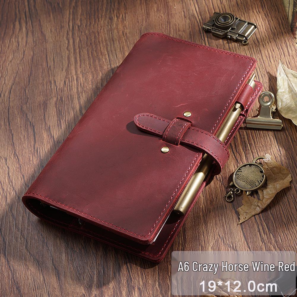A5/A6 Vintage Cowhide Zippered Planner and Notebook Binder