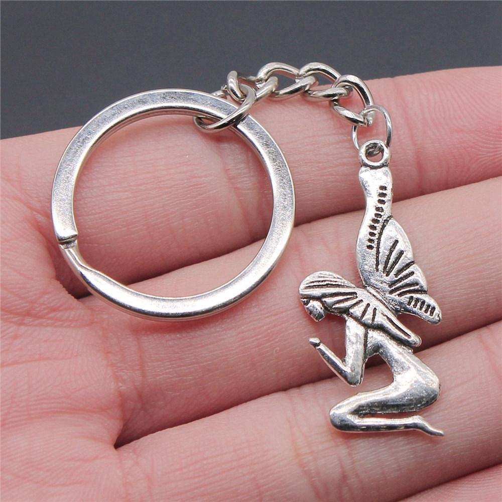 Angel Wings Feathers Heavenly Keychain for Girls Hot Sale Streetwear Bridesmaid Gift Retro Phone Charm