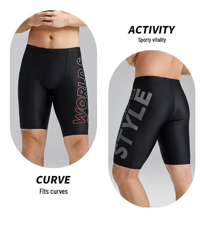 SABOLAY Men's Square Leg Nylon Swim Trunks - Chlorine Resistant & Quick-Drying