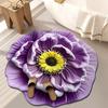 Diatomaceous Earth Floor Mat 3D Realistic Floral Design Non-Slip Absorbent Bath Mat Quick-Drying Soft