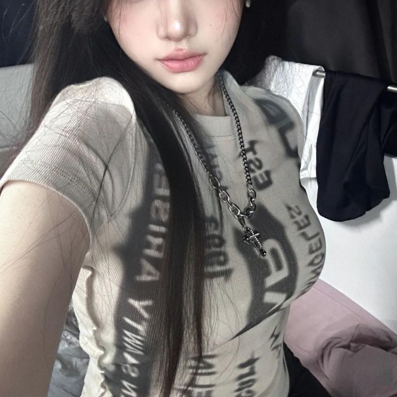 

Женские ретро короткие футболки, сексуальные женские футболки, топы для клуба и бара, футболки для девушек в стиле Y2K 2XL