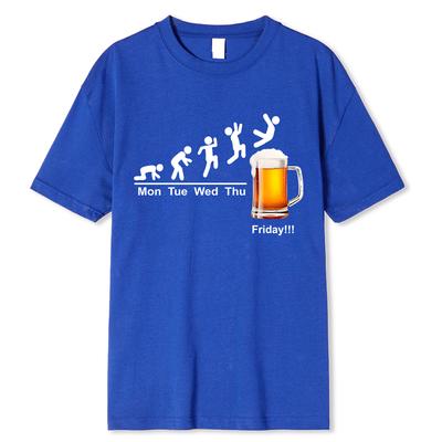 Friday Beer Print Men's Brand T-shirts Funny Graphic Men Women Tshirts Streetwear Cotton Breathable T-Shirt Shirt
