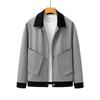 Giacca Primavera Autunno Giacca da Uomo Colore a Contrasto Risvolto Top Teppista Bello Casual Stile Leggermente Maturo da Uomo Sottile