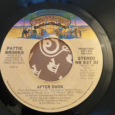 7inch Record PATTIE BROOKS - After Dark NB927DJ Casablanca 1978 US Soul/Funk Used