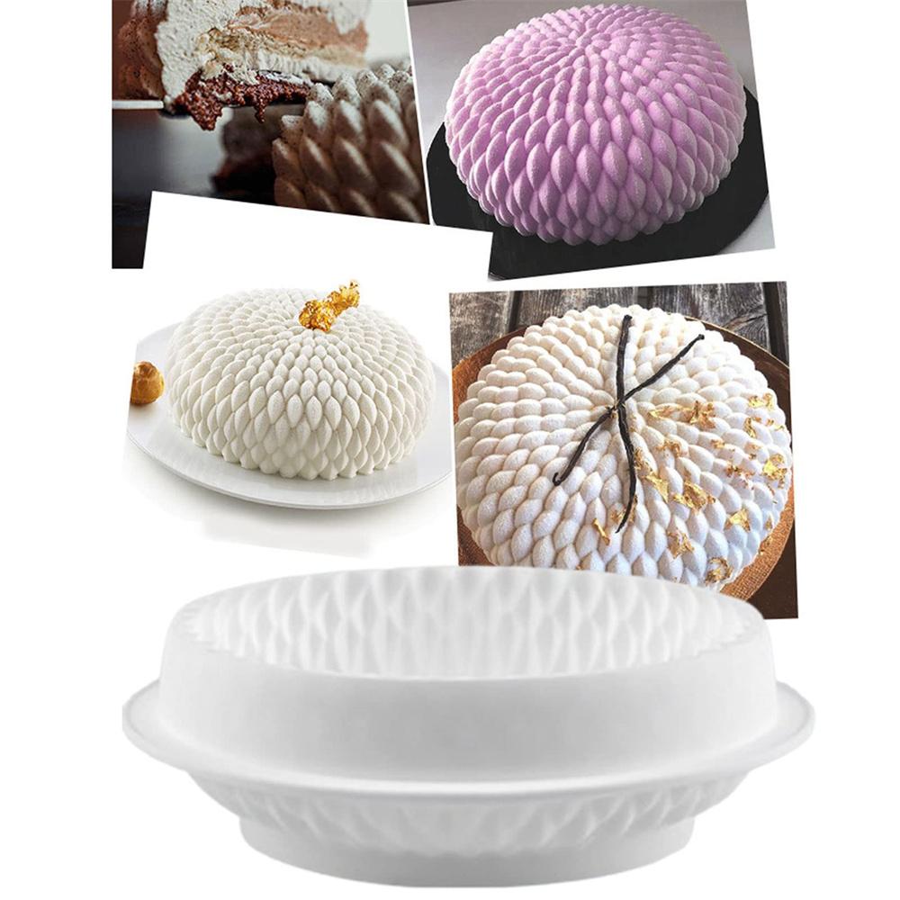 Nelepivá bílá pěnová dortová forma z měkkého silikonu, forma na pečivo z šifonového dortu na pečení