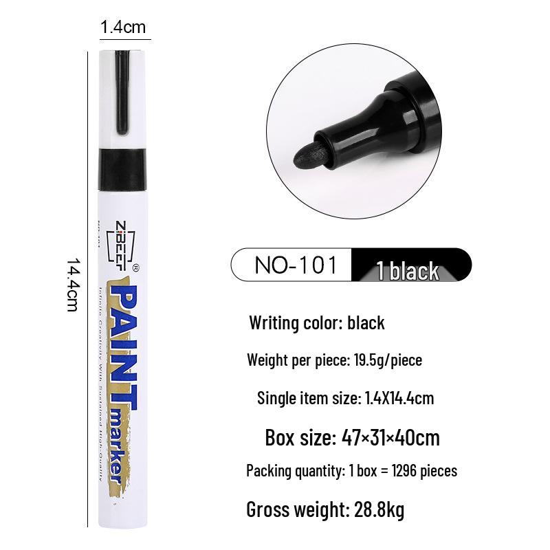 Guangna 101 12-Color Oil-Based Waterproof Marker for Metal and Industrial Use