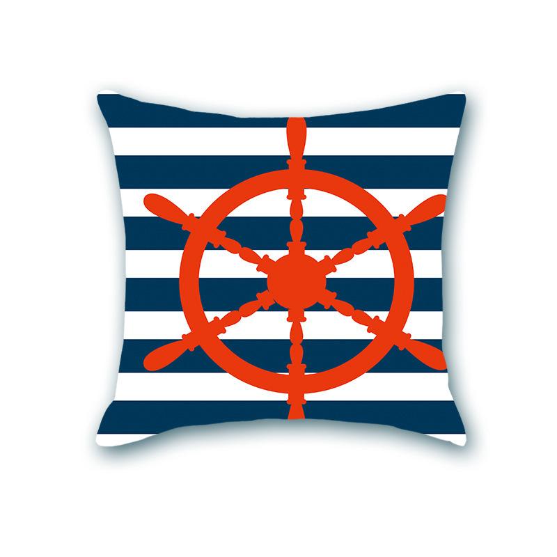 Blauer Anker Nautischer Sofakissenbezug Nordisch Retro Zuhause Stoff Seestern Kissenbezug