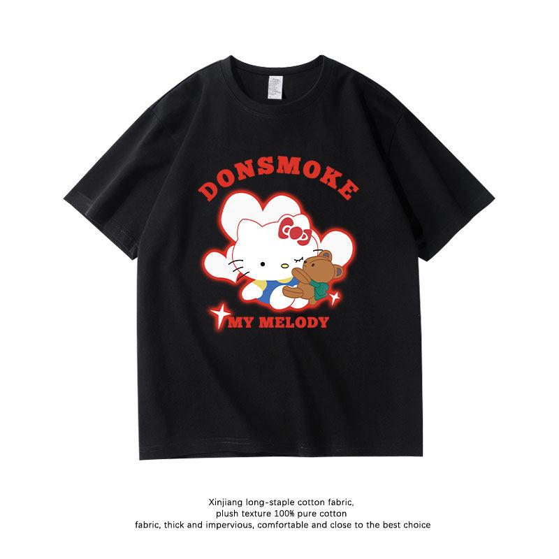 

Summer Casual Childrens Tshirt Sanliou Yuguigou Meiledi Trendy Brand Cartoon Printed Parentchild Outfit Round Neck Tshirt S
